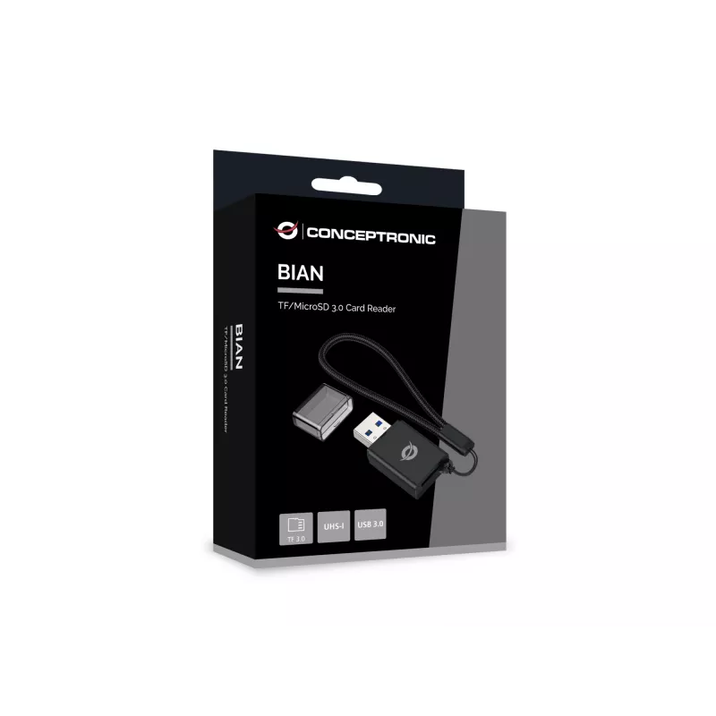 Conceptronic BIAN07B lettore di schede TF/MicroSD 3.0, UHS-I, USB 3.0, 5Gbps