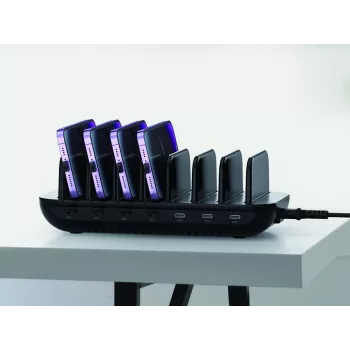 Stazione di ricarica Conceptronic OZUL07B 160W 7 porte USB PD, USB-C x 7, PD 3.0
