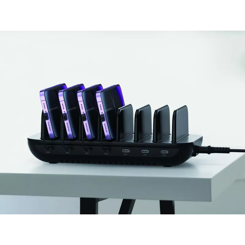 Stazione di ricarica Conceptronic OZUL07B 160W 7 porte USB PD, USB-C x 7, PD 3.0