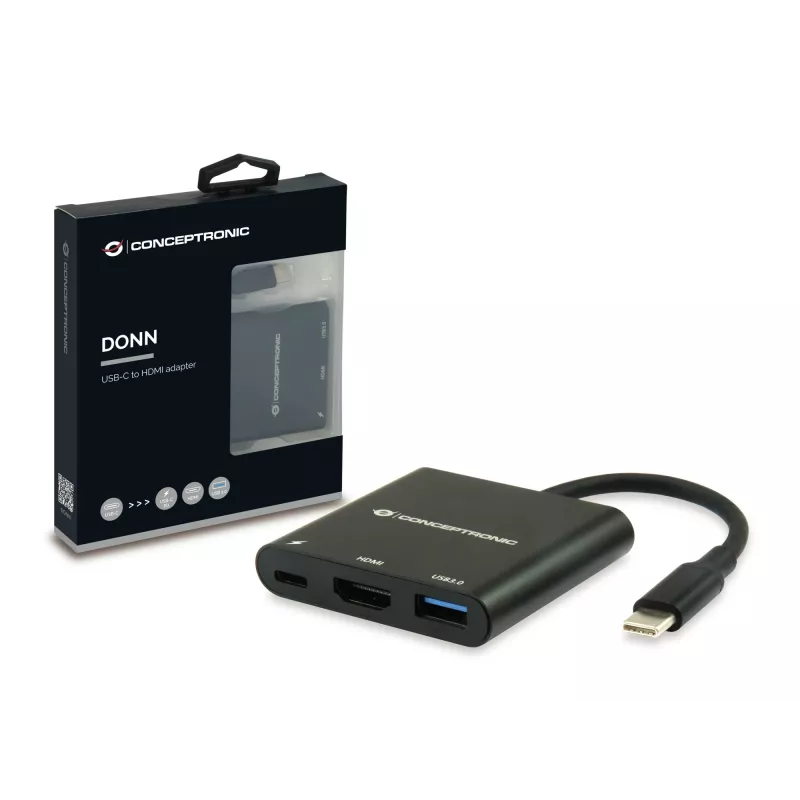 Dock per laptop/port replicator Conceptronic DONN01B USB 3.2 Gen 1 (3.1 Gen 1) Type-C nero