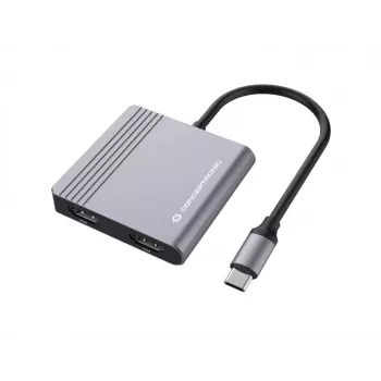 Dock per laptop/port replicator Conceptronic DONN13G con filo USB 3.2 Gen 1 (3.1 Gen 1) Type-C grigio
