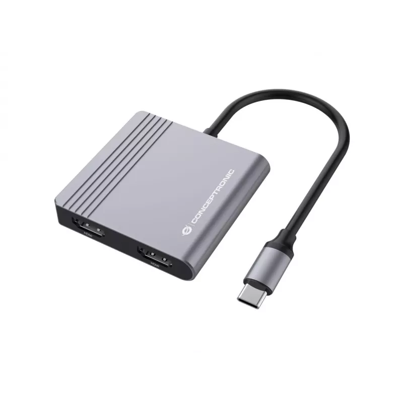 Dock per laptop/port replicator Conceptronic DONN13G con filo USB 3.2 Gen 1 (3.1 Gen 1) Type-C grigio