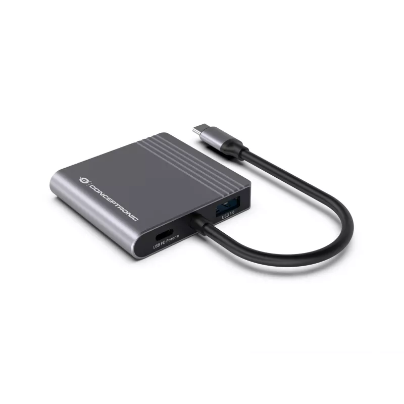 Dock per laptop/port replicator Conceptronic DONN13G con filo USB 3.2 Gen 1 (3.1 Gen 1) Type-C grigio