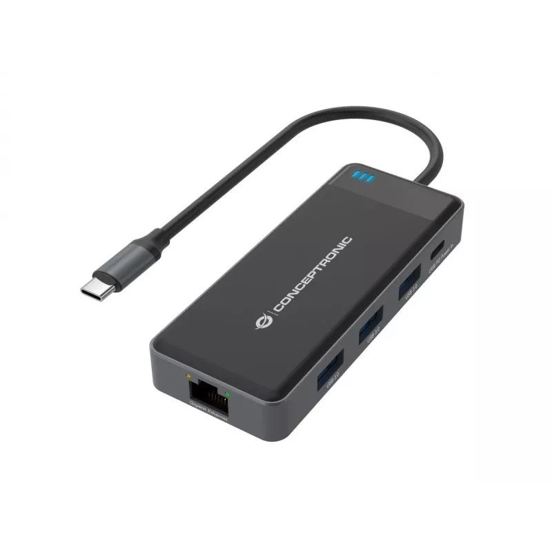 Dock per laptop/port replicator Conceptronic DONN14G con filo USB 3.2 Gen 1 (3.1 Gen 1) Type-C grigio