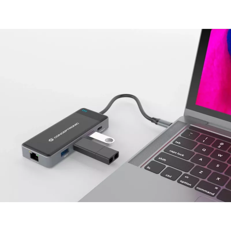 Dock per laptop/port replicator Conceptronic DONN14G con filo USB 3.2 Gen 1 (3.1 Gen 1) Type-C grigio
