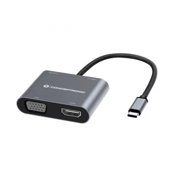 Conceptronic DONN16G con filo USB 3.2 Gen 1 Type-C grigio 100W 4K Ultra HD