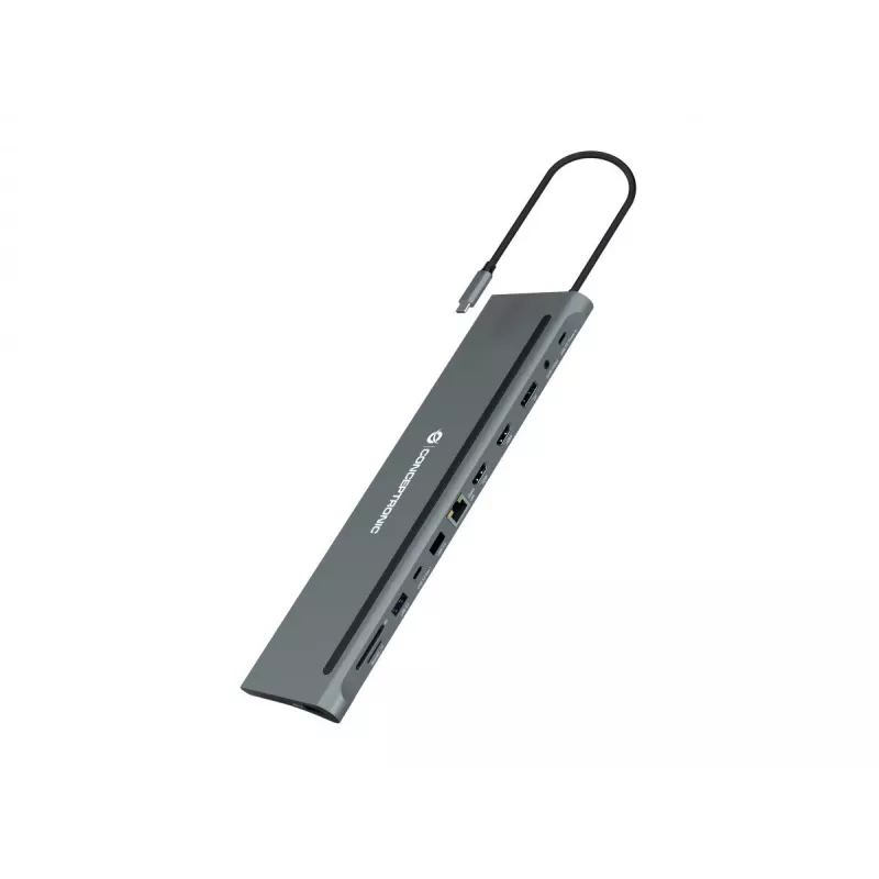 Docking station/port replicator per laptop Conceptronic DONN17G con filo USB 3.2 Gen 1 (3.1 Gen 1) Type-C grigio