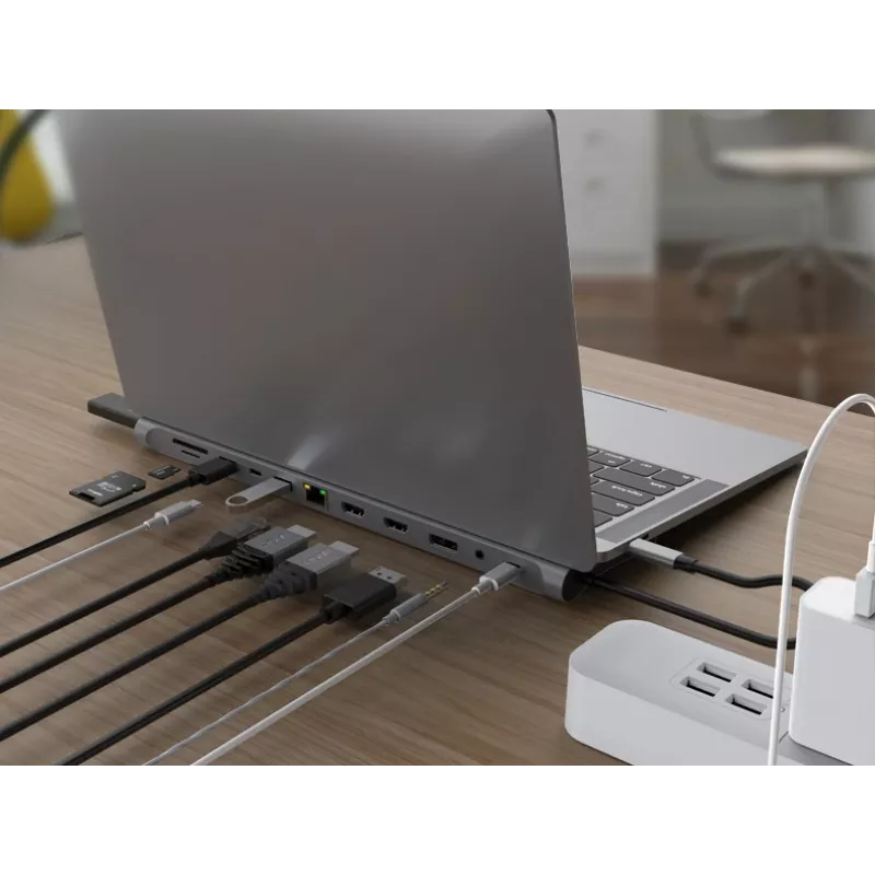 Docking station/port replicator per laptop Conceptronic DONN17G con filo USB 3.2 Gen 1 (3.1 Gen 1) Type-C grigio