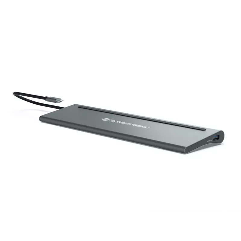 Docking station/port replicator per laptop Conceptronic DONN17G con filo USB 3.2 Gen 1 (3.1 Gen 1) Type-C grigio