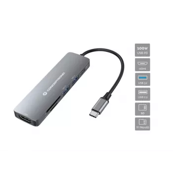 Docking station 6-in-1 Conceptronic DONN11G USB 3.2 Gen 1, HDMI, 100W USB PD, USB 3.0, USB 2.0, SD, TF/MicroSD