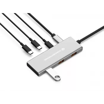 Hub di interfaccia Conceptronic HUBBIES17G USB 3.2 Gen 2 (3.1 Gen 2) Type-C 10000 Mbit/s grigio