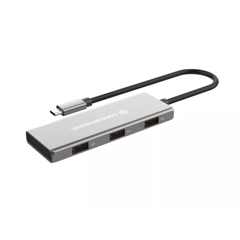 Hub di interfaccia Conceptronic HUBBIES17G USB 3.2 Gen 2 (3.1 Gen 2) Type-C 10000 Mbit/s grigio