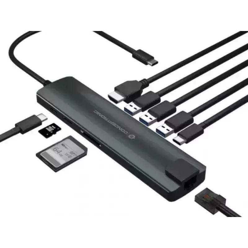 Adattatore hub USB multifunzionale Conceptronic DONN 9-in-1