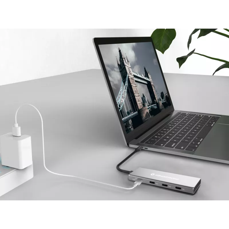 Hub di interfaccia Conceptronic HUBBIES16G USB 3.2 Gen 2 (3.1 Gen 2) Type-C 10000 Mbit/s grigio