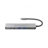 Docking station 6-in-1 USB 3.2 Gen 1 CONCEPTRONIC DONN33G HDMI, 2×USB-A 5Gbps, 2×USB-C 5Gbps, 100W USB PD, argento