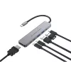 Docking station 6-in-1 USB 3.2 Gen 1 CONCEPTRONIC DONN33G HDMI, 2×USB-A 5Gbps, 2×USB-C 5Gbps, 100W USB PD, argento