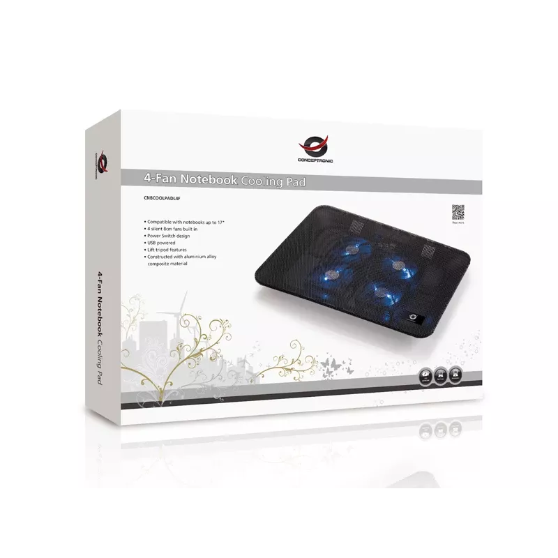 Pad di raffreddamento per notebook Conceptronic THANA, per schermi fino a 39,6 cm (15,6