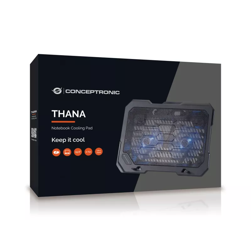 Pad di raffreddamento per notebook Conceptronic THANA, adatto fino a 15,6