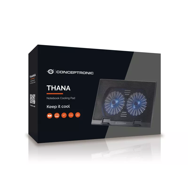 Pad di raffreddamento per notebook Conceptronic THANA, adatto fino a 17