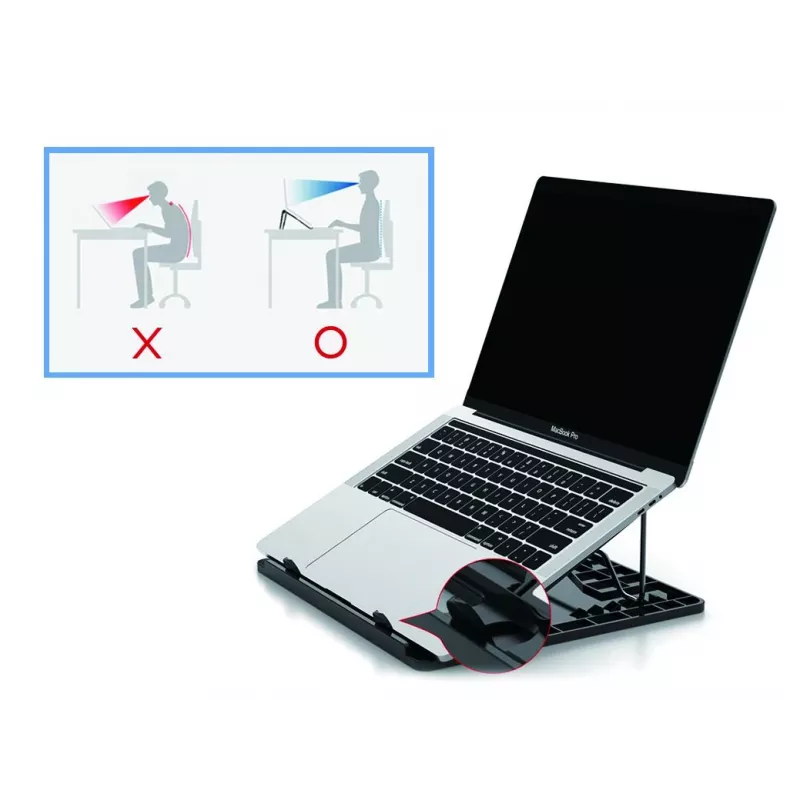 Supporto di raffreddamento per laptop Conceptronic ERGO supporto per laptop nero 39,6 cm (15,6
