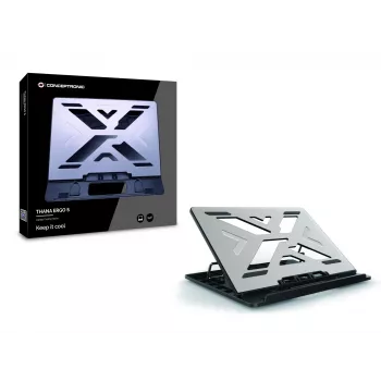 Supporto di raffreddamento per laptop Conceptronic THANA ERGO S supporto per laptop grigio 39,6 cm (15,6