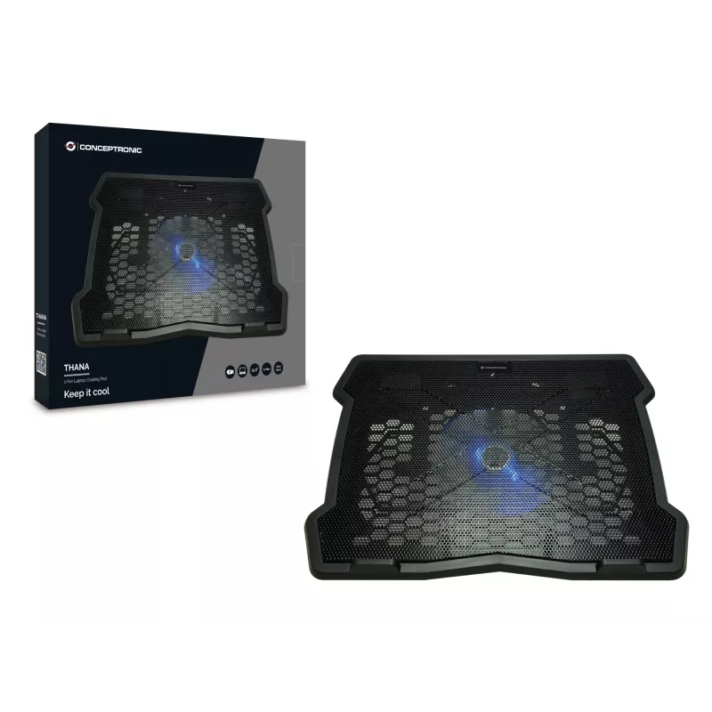 Pad di raffreddamento per laptop Conceptronic THANA05B 39,6 cm (15,6 inch) nero
