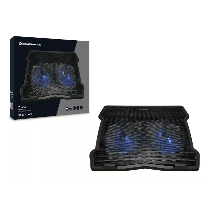 Pad di raffreddamento per laptop Conceptronic THANA06B 39,6 cm (15,6 inch) nero