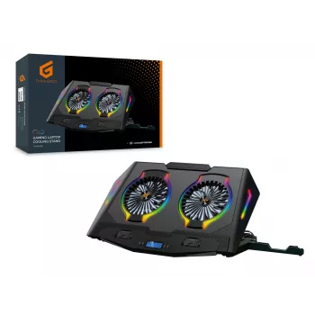 Supporto di raffreddamento per laptop da gaming Conceptronic THYIA ERGO con 2 ventole, 43,2 cm (17