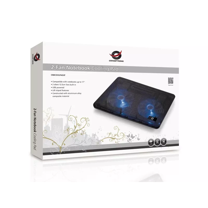 Pad di raffreddamento per notebook Conceptronic THANA, adatto fino a 15,6