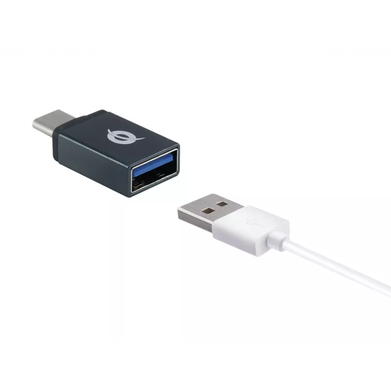 Hub USB Conceptronic HUBBIES hub USB 3.0 4 porte con adattatore USB-C OTG