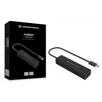 Hub Conceptronic HUBBIES USB-C a 4 porte USB 3.0