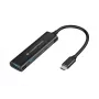 Hub Conceptronic HUBBIES 4 porte USB 3.0, 2 porte USB-C e 2 USB-A, case in alluminio, connettore maschio USB-C