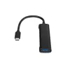 Hub Conceptronic HUBBIES 4 porte USB 3.0, 2 porte USB-C e 2 USB-A, case in alluminio, connettore maschio USB-C