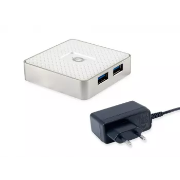 Hub di interfaccia Conceptronic HUBBIES03W USB 3.2 Gen 1 (3.1 Gen 1) Micro-B 5000 Mbit/s bianco