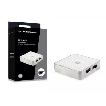 Hub di interfaccia Conceptronic HUBBIES03W USB 3.2 Gen 1 (3.1 Gen 1) Micro-B 5000 Mbit/s bianco