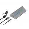 Combinazione hub-caricabatterie Conceptronic HUBBIES18G 10-in-1 60W USB 3.0, cavo 2-in-1 USB-C-USB-A, USB 3.2 Gen 1