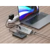 Combinazione hub-caricabatterie Conceptronic HUBBIES18G 10-in-1 60W USB 3.0, cavo 2-in-1 USB-C-USB-A, USB 3.2 Gen 1