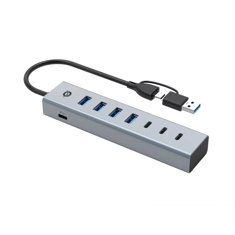 Hub Conceptronic HUBBIES20G 7 porte USB 3.0, 5 Gbit/s, USB-C x 3, USB-A x 4