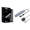 Hub Conceptronic HUBBIES21GP 7 porte USB 3.0 con alimentatore, 5 Gbit/s, USB-A x 7