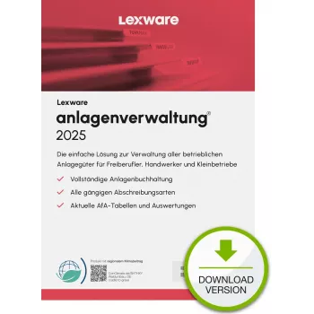 Lexware anlagenverwaltung 2025 Download versione annuale (365 giorni) contabilità 1 anno