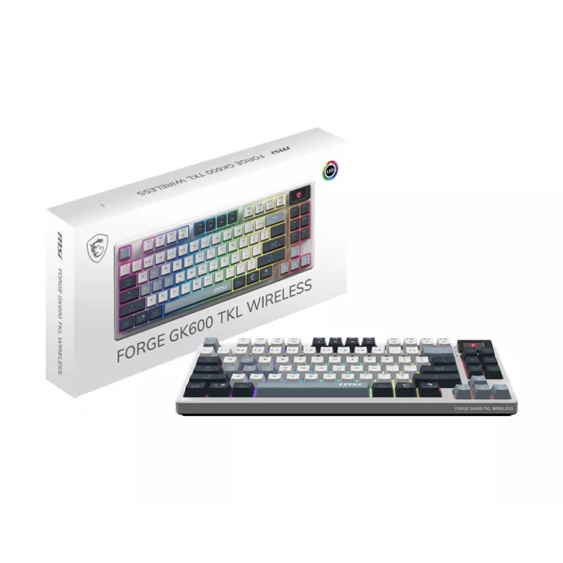 MSI Forge GK600 TKL Wireless Sky Tastiera gaming, layout DE (QWERTZ)