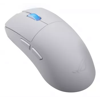 Mouse da gaming ASUS ROG Harpe II Ace, per destrorsi, ottico 42.000 DPI, RF Wireless + Bluetooth + USB Type-A, 5 tasti, bianco