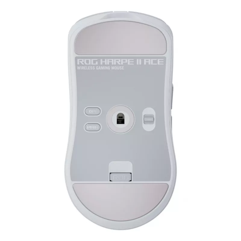 Mouse da gaming ASUS ROG Harpe II Ace, per destrorsi, ottico 42.000 DPI, RF Wireless + Bluetooth + USB Type-A, 5 tasti, bianco