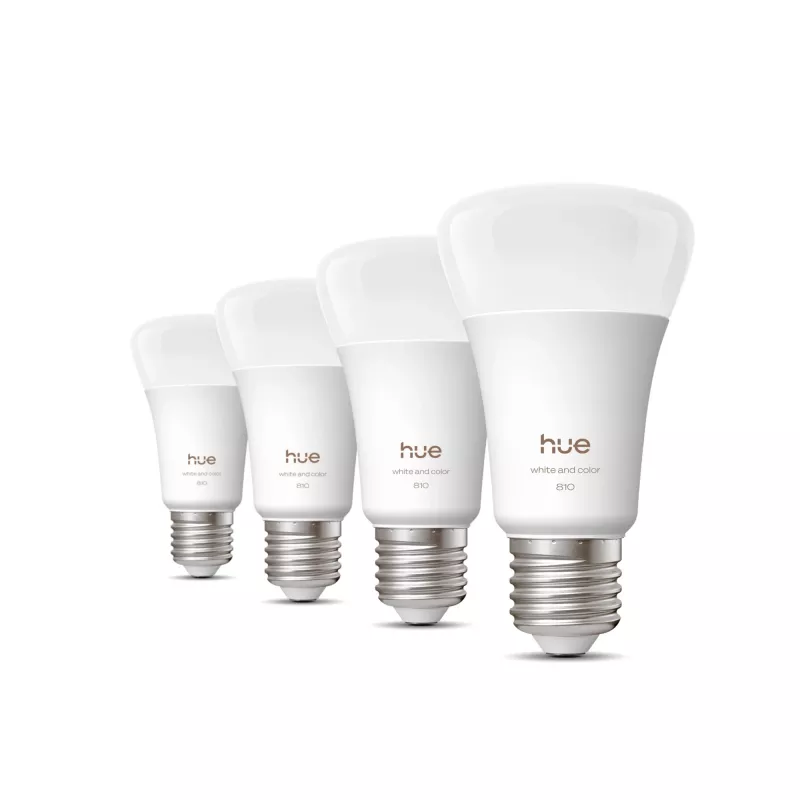 Lampadina smart Philips A60 E27, Bluetooth/Zigbee, 6 W, 810 lm, bianco, confezione da 4