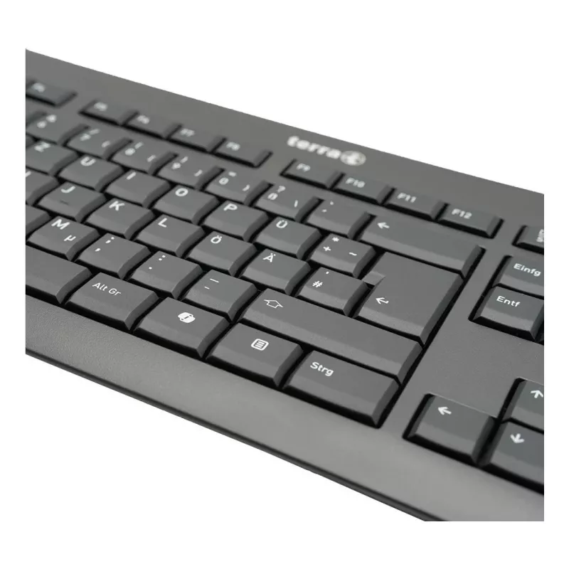 TERRA 1500 Tastiera Mouse inclusi Ufficio USB QWERTZ Tedesco Nero