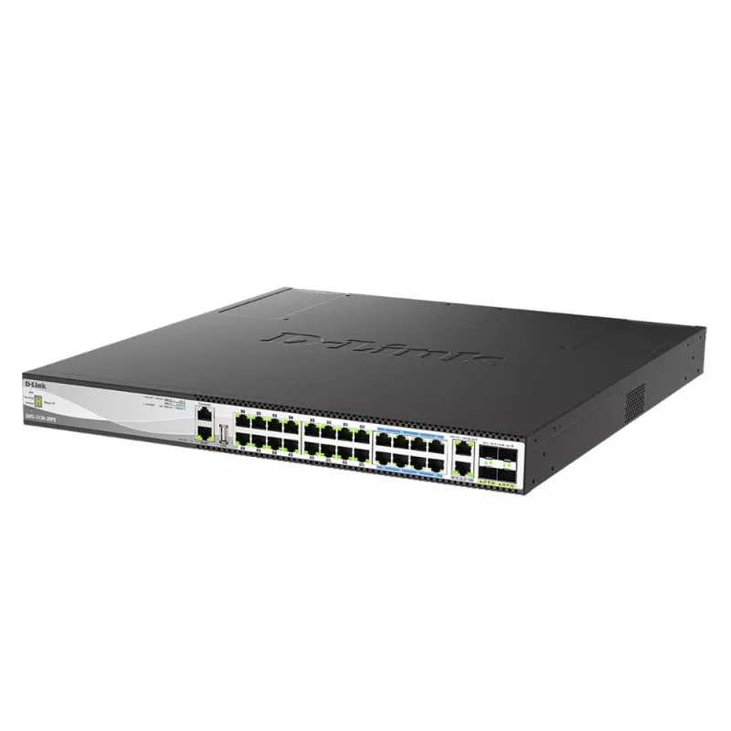 D-Link DMS-3130-30PS Switch di rete Managed L3 2.5G Ethernet (100/1000/2500) Power over Ethernet (PoE) 1U nero