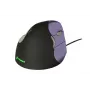 BakkerElkhuizen Evoluent 4 Small, per destrorsi, design verticale, laser, USB Type-A, 2600 DPI, nero, viola