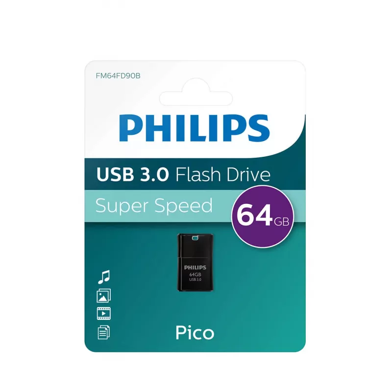 Chiavetta USB Philips Pico Edition 3.0 64 GB USB Type-A 3.2 Gen 1 (3.1 Gen 1) nero