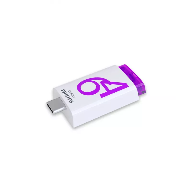 Philips Click chiavetta USB 64 GB USB Type-C 3.2 Gen 1 (3.1 Gen 1) viola, bianco