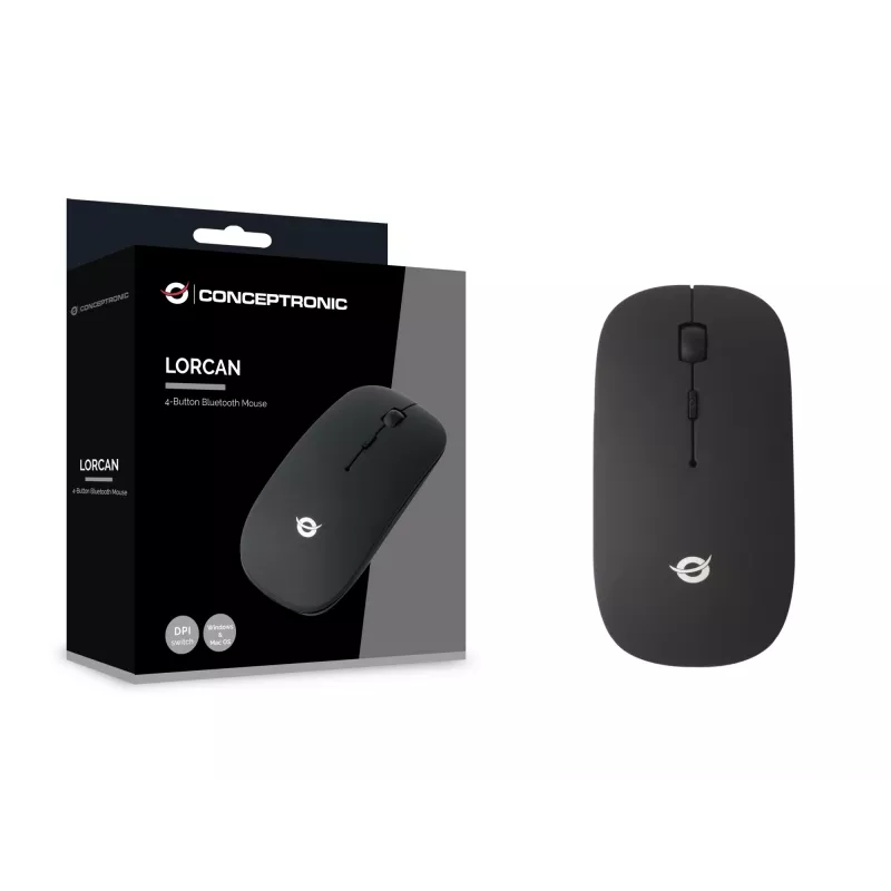 Conceptronic LORCAN01B mouse Bluetooth 4 tasti